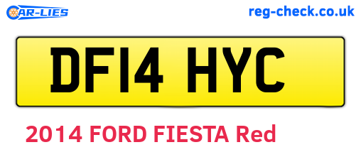 DF14HYC are the vehicle registration plates.