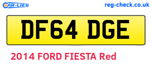 DF64DGE are the vehicle registration plates.