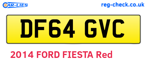 DF64GVC are the vehicle registration plates.