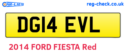 DG14EVL are the vehicle registration plates.