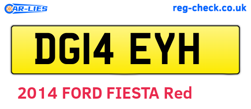DG14EYH are the vehicle registration plates.