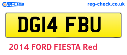 DG14FBU are the vehicle registration plates.