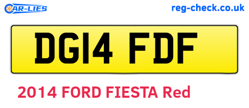 DG14FDF are the vehicle registration plates.