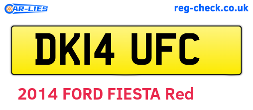 DK14UFC are the vehicle registration plates.
