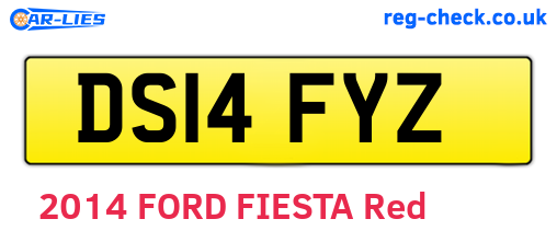 DS14FYZ are the vehicle registration plates.