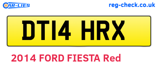 DT14HRX are the vehicle registration plates.
