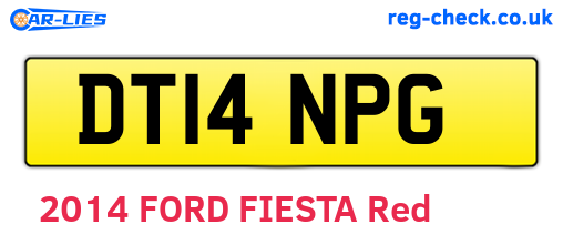 DT14NPG are the vehicle registration plates.