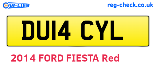 DU14CYL are the vehicle registration plates.