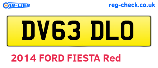 DV63DLO are the vehicle registration plates.