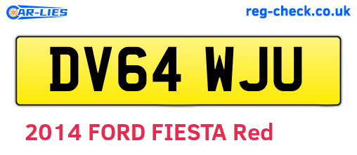 DV64WJU are the vehicle registration plates.
