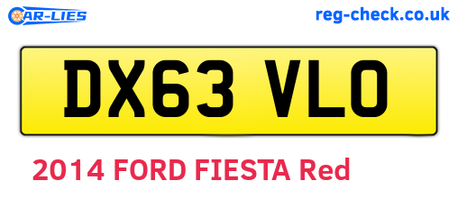 DX63VLO are the vehicle registration plates.