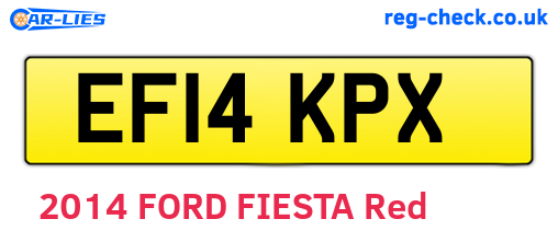 EF14KPX are the vehicle registration plates.