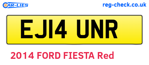 EJ14UNR are the vehicle registration plates.