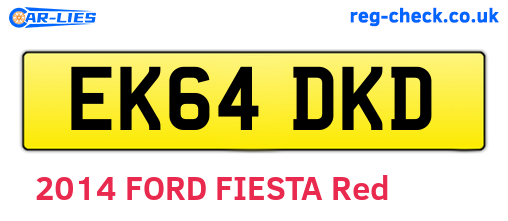 EK64DKD are the vehicle registration plates.