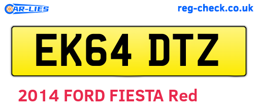 EK64DTZ are the vehicle registration plates.