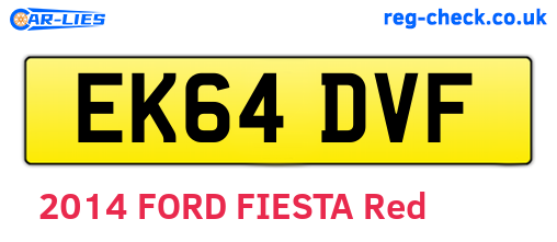 EK64DVF are the vehicle registration plates.