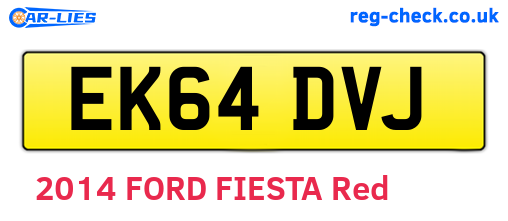 EK64DVJ are the vehicle registration plates.