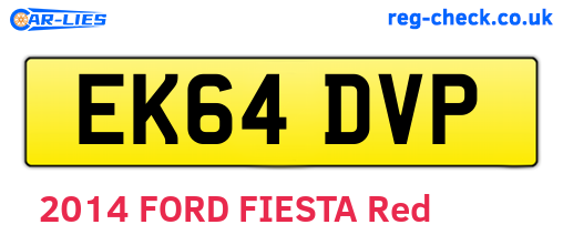 EK64DVP are the vehicle registration plates.