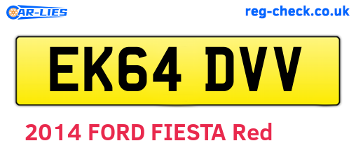 EK64DVV are the vehicle registration plates.