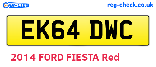 EK64DWC are the vehicle registration plates.