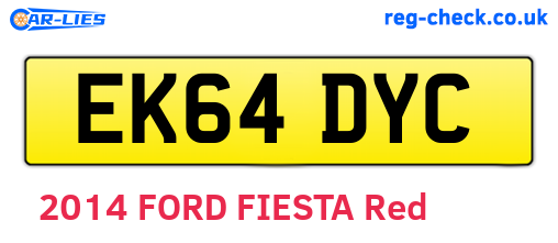 EK64DYC are the vehicle registration plates.