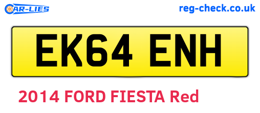EK64ENH are the vehicle registration plates.