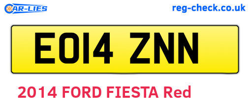 EO14ZNN are the vehicle registration plates.