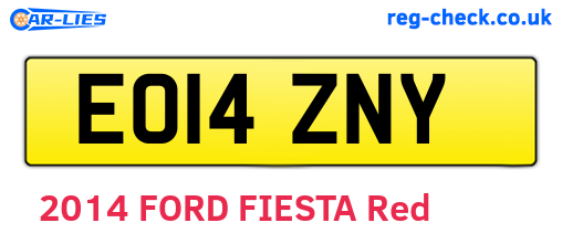 EO14ZNY are the vehicle registration plates.