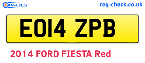EO14ZPB are the vehicle registration plates.