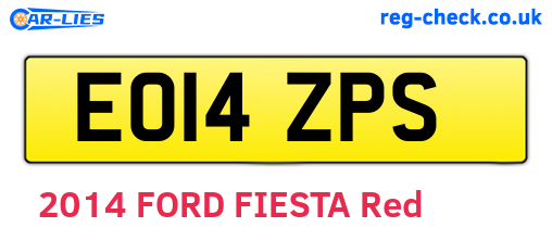 EO14ZPS are the vehicle registration plates.