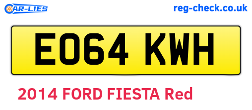 EO64KWH are the vehicle registration plates.