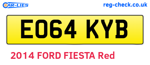 EO64KYB are the vehicle registration plates.