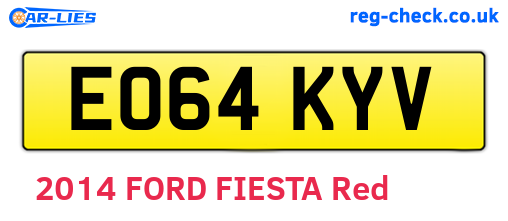 EO64KYV are the vehicle registration plates.