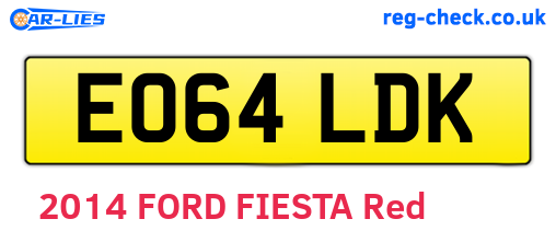 EO64LDK are the vehicle registration plates.