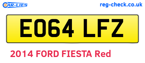 EO64LFZ are the vehicle registration plates.