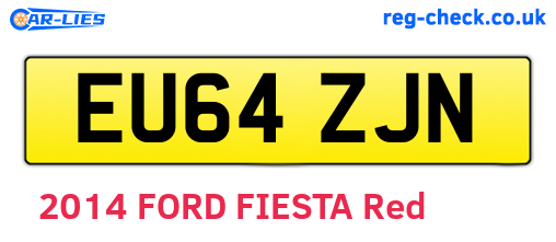 EU64ZJN are the vehicle registration plates.
