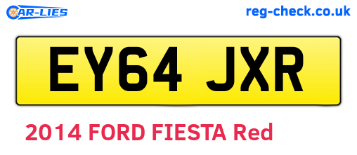 EY64JXR are the vehicle registration plates.