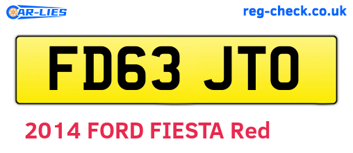 FD63JTO are the vehicle registration plates.