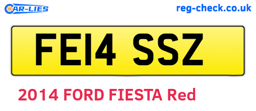 FE14SSZ are the vehicle registration plates.
