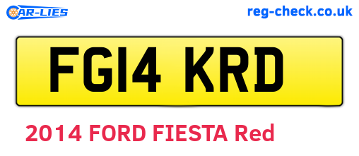 FG14KRD are the vehicle registration plates.