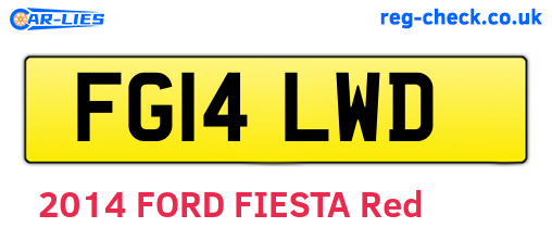 FG14LWD are the vehicle registration plates.