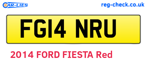 FG14NRU are the vehicle registration plates.