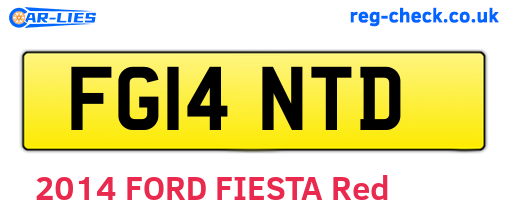 FG14NTD are the vehicle registration plates.