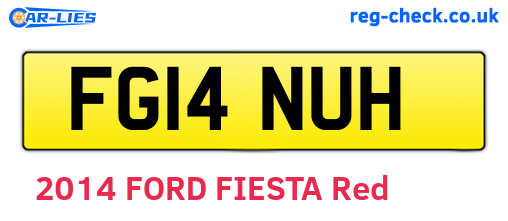 FG14NUH are the vehicle registration plates.