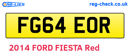 FG64EOR are the vehicle registration plates.