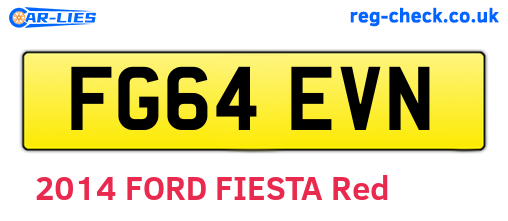 FG64EVN are the vehicle registration plates.