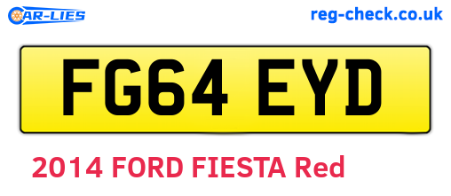 FG64EYD are the vehicle registration plates.
