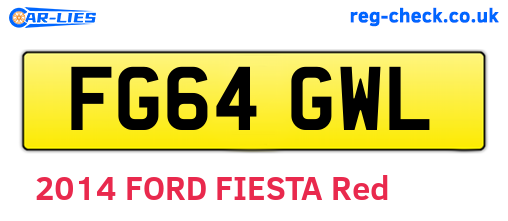 FG64GWL are the vehicle registration plates.