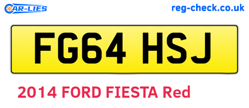 FG64HSJ are the vehicle registration plates.