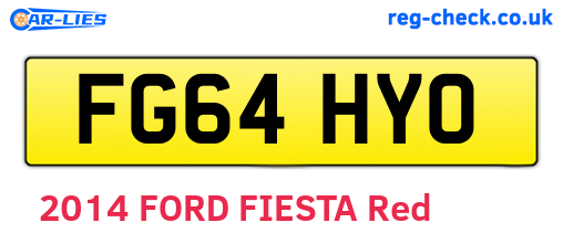 FG64HYO are the vehicle registration plates.